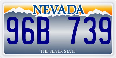 NV license plate 96B739