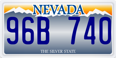 NV license plate 96B740