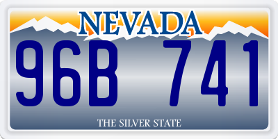 NV license plate 96B741