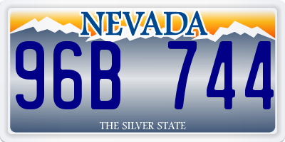 NV license plate 96B744