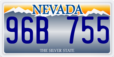 NV license plate 96B755