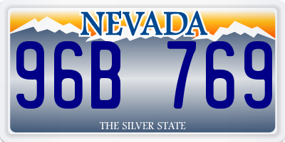 NV license plate 96B769