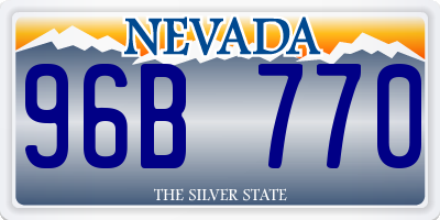 NV license plate 96B770