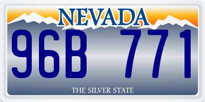 NV license plate 96B771