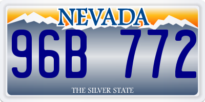 NV license plate 96B772