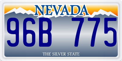 NV license plate 96B775