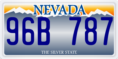 NV license plate 96B787