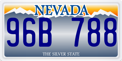 NV license plate 96B788