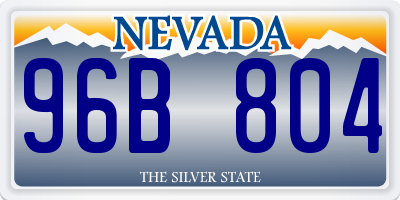 NV license plate 96B804