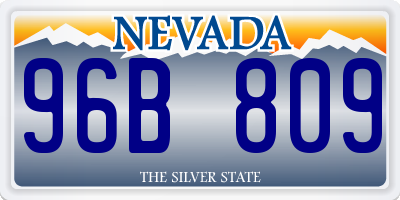NV license plate 96B809