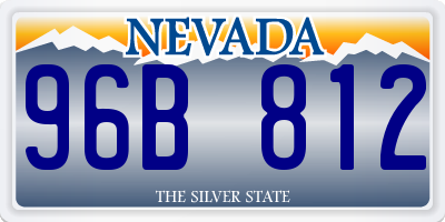 NV license plate 96B812