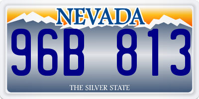 NV license plate 96B813