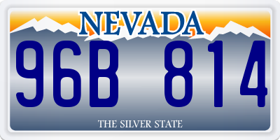 NV license plate 96B814