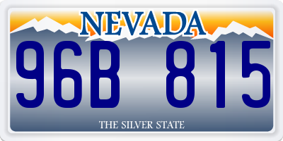 NV license plate 96B815