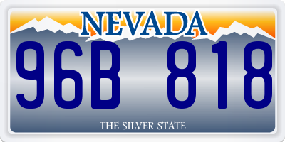 NV license plate 96B818