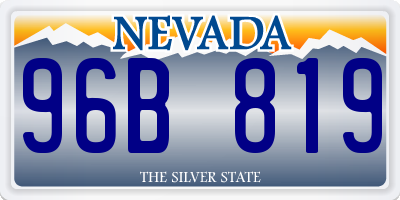 NV license plate 96B819