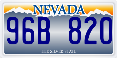 NV license plate 96B820