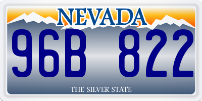 NV license plate 96B822