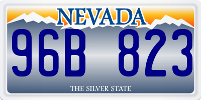 NV license plate 96B823