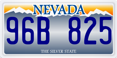 NV license plate 96B825