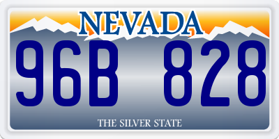 NV license plate 96B828