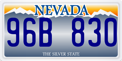 NV license plate 96B830