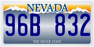 NV license plate 96B832