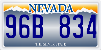 NV license plate 96B834