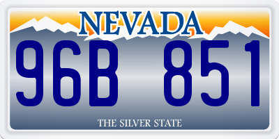 NV license plate 96B851