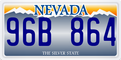 NV license plate 96B864