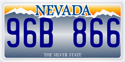 NV license plate 96B866