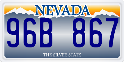 NV license plate 96B867