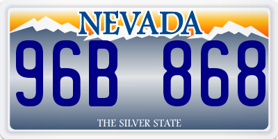 NV license plate 96B868