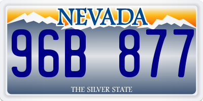 NV license plate 96B877