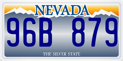 NV license plate 96B879