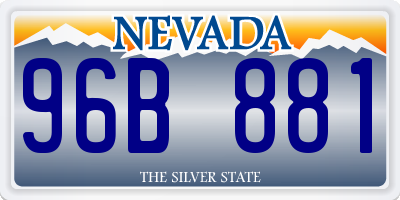 NV license plate 96B881