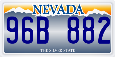 NV license plate 96B882