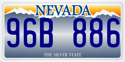 NV license plate 96B886