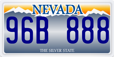 NV license plate 96B888