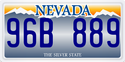 NV license plate 96B889