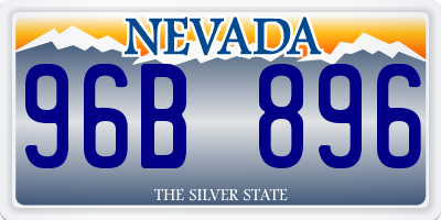 NV license plate 96B896