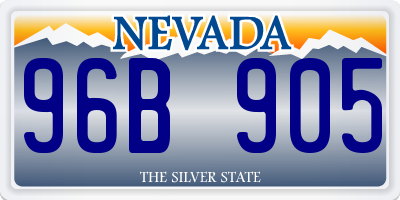 NV license plate 96B905