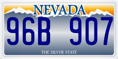 NV license plate 96B907