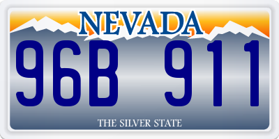 NV license plate 96B911