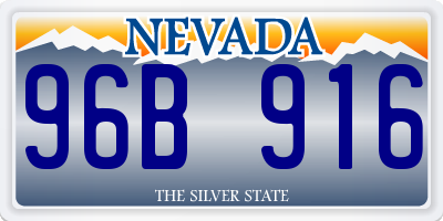NV license plate 96B916