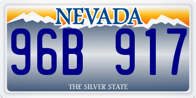 NV license plate 96B917