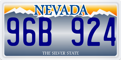 NV license plate 96B924