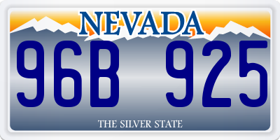 NV license plate 96B925