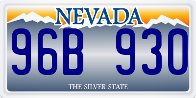 NV license plate 96B930