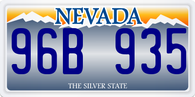 NV license plate 96B935